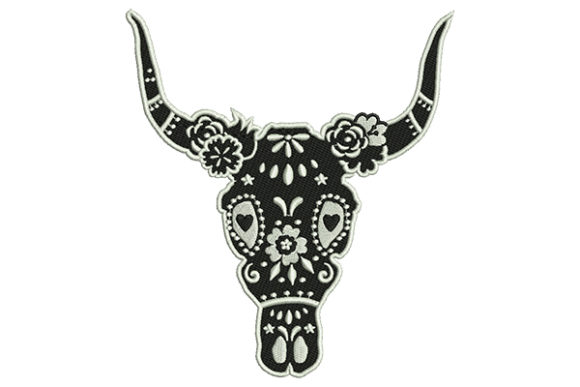 Bull Head: A Bold Embroidery Design for Craft Fair Success