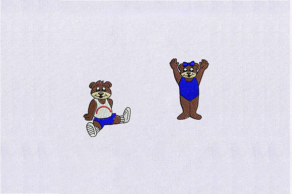 Cute Bear Couple: A Design Review for Boutique Sweatshirt Embroidery