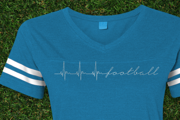 Football Heartbeat Redwork Review for Seasonal Products