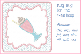 Ice Cream Soda: A Sweet Embroidery Design for Gifts