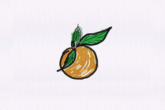 Orange Sketch Embroidery Design Review for Handmade Gifts